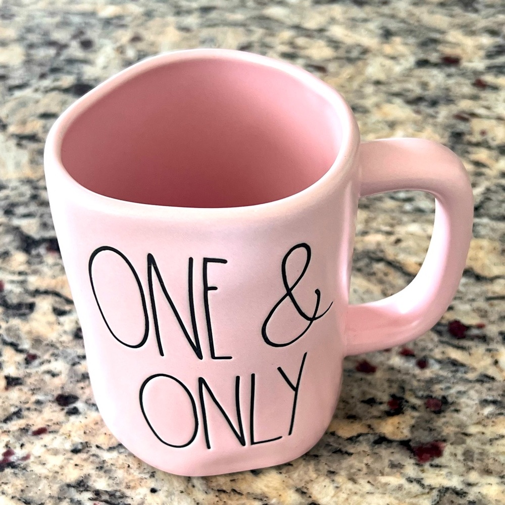 Rae Dunn pink mug NWT